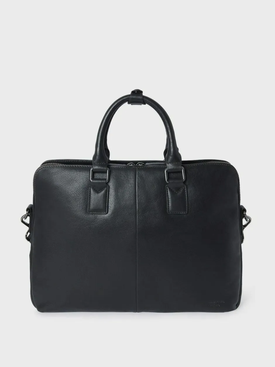 Osprey London The Compass Leather Laptop Bag Black Sale