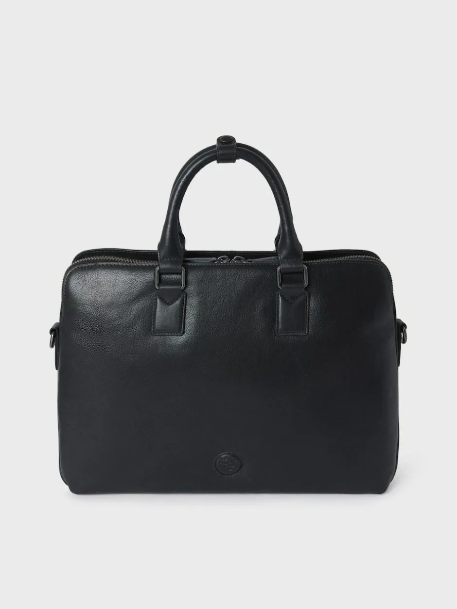 Osprey London The Compass Leather Laptop Bag Black Sale