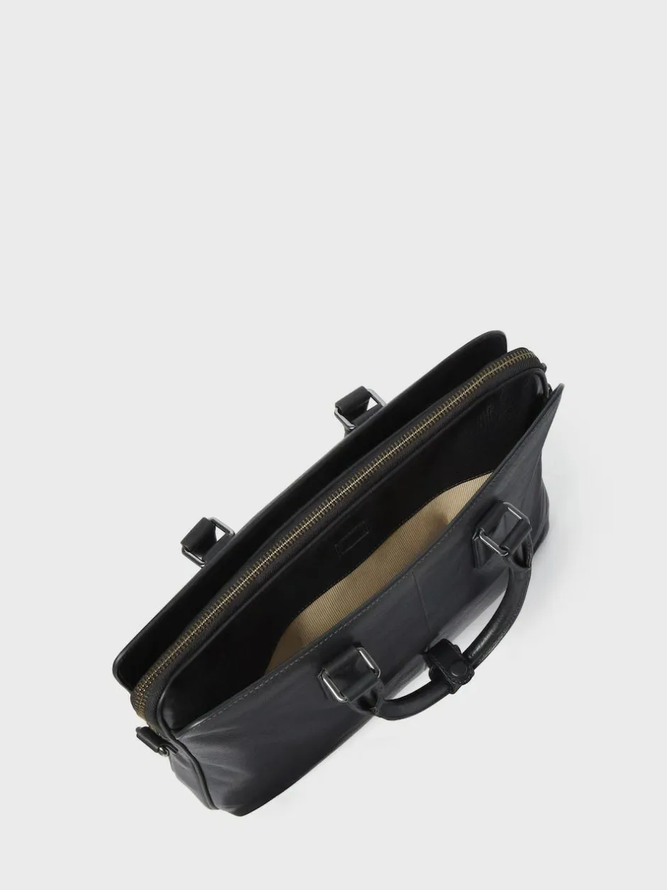 Osprey London The Compass Leather Laptop Bag Black Sale