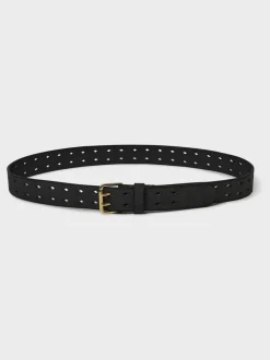 Osprey London The Neverending Double Leather Belt Black