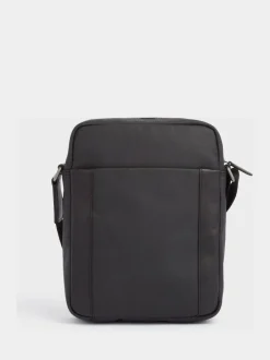 Osprey London The Small Grantham Waxed Canvas And Leather Messenger Bag Black Clearance