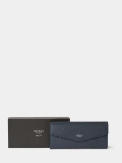 Osprey London The Neptune Leather Purse & Card Holder Set Blue Best