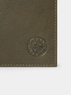 Osprey London The Compass Leather Coin Wallet Green New