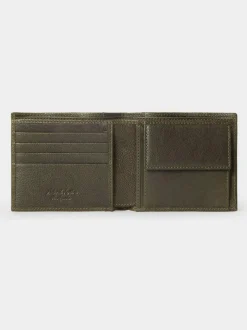 Osprey London The Compass Leather Coin Wallet Green New