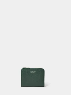 Osprey London Green The Core Medium Leather Zip Matinee Purse Sale
