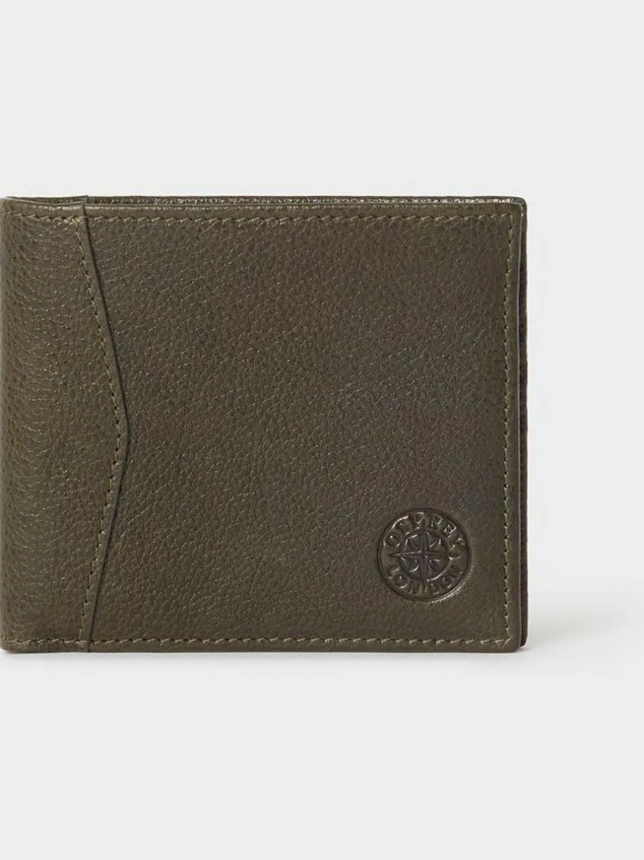 Osprey London The Compass Leather Card Wallet Green Outlet