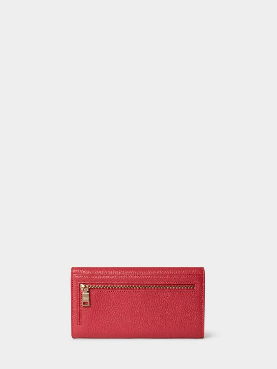 Osprey London The Core Medium Leather Matinee Purse Red Clearance