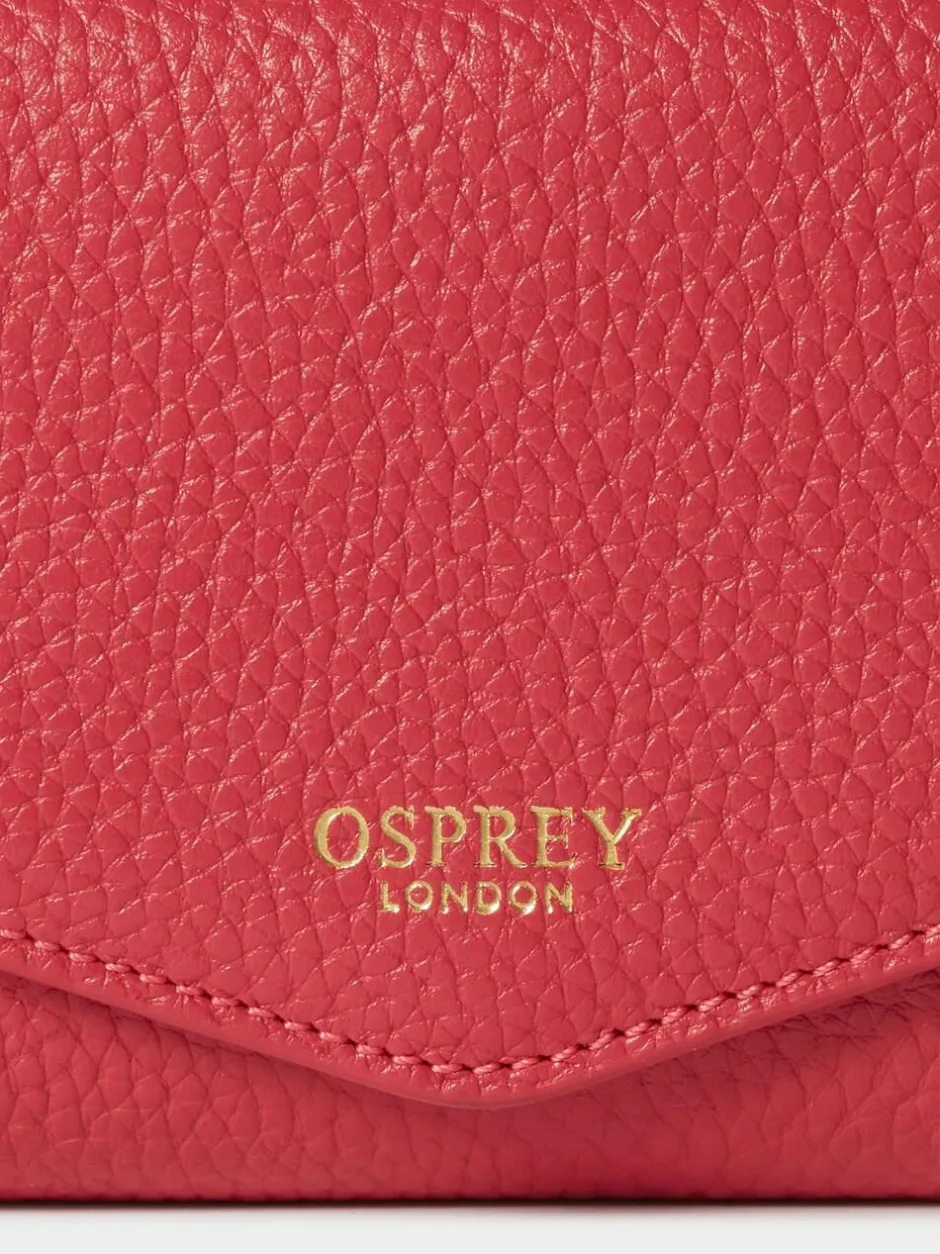 Osprey London The Core Medium Leather Matinee Purse Red Clearance