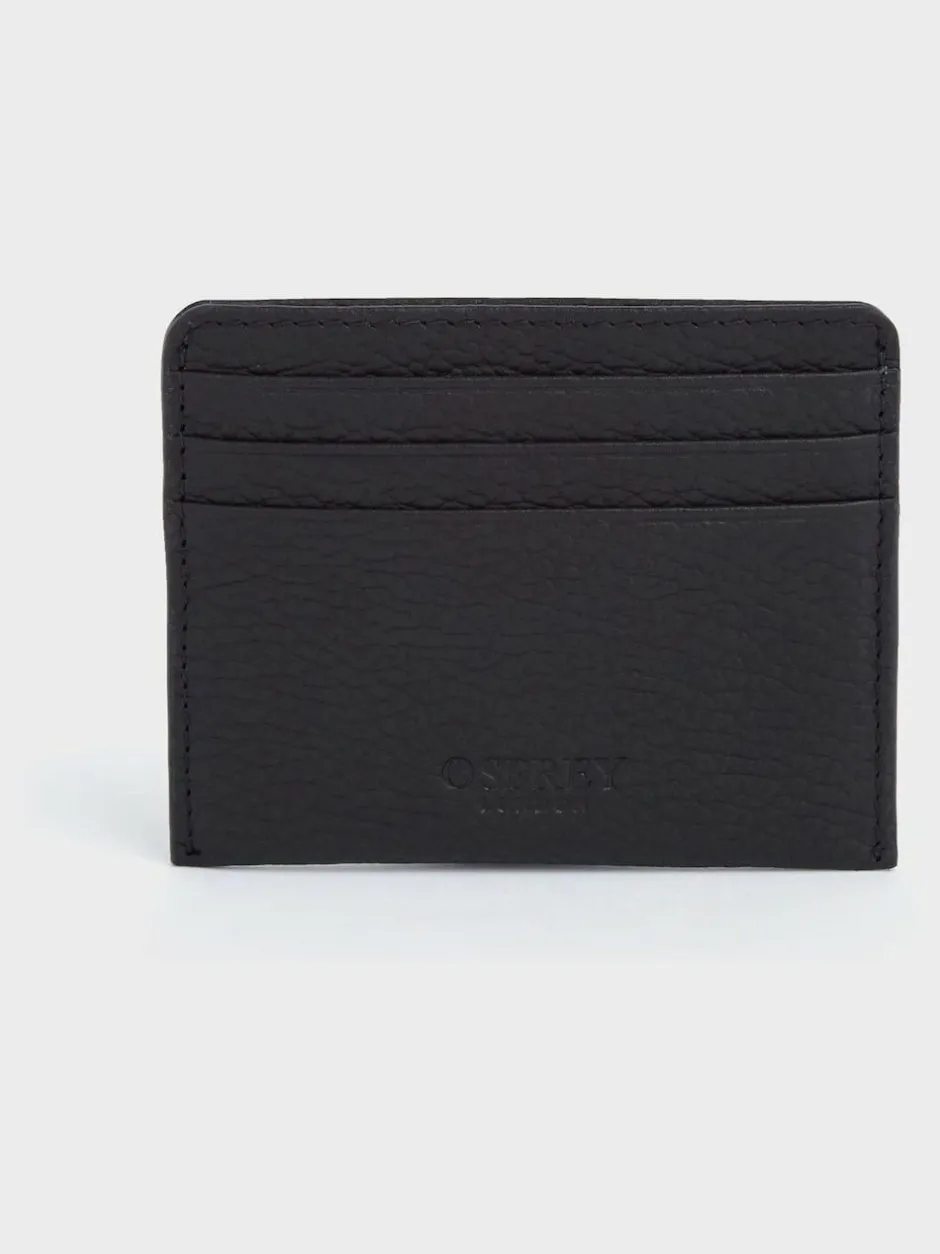 Osprey London The Forest Leather Black Card Holder