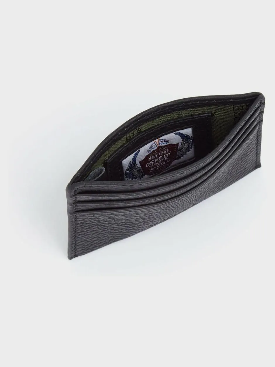 Osprey London The Forest Leather Black Card Holder