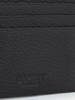 Osprey London The Forest Leather Black Card Holder