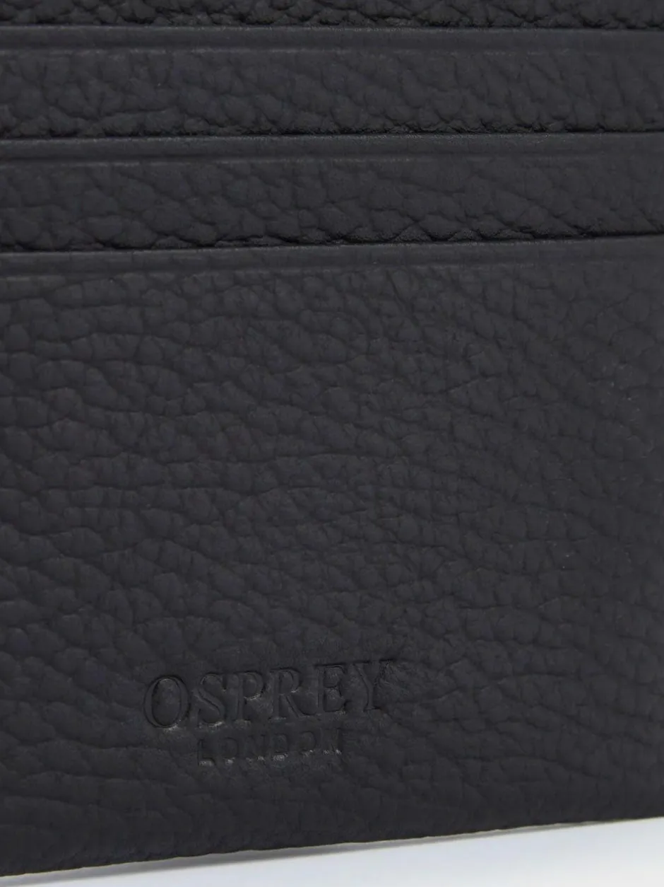 Osprey London The Forest Leather Black Card Holder
