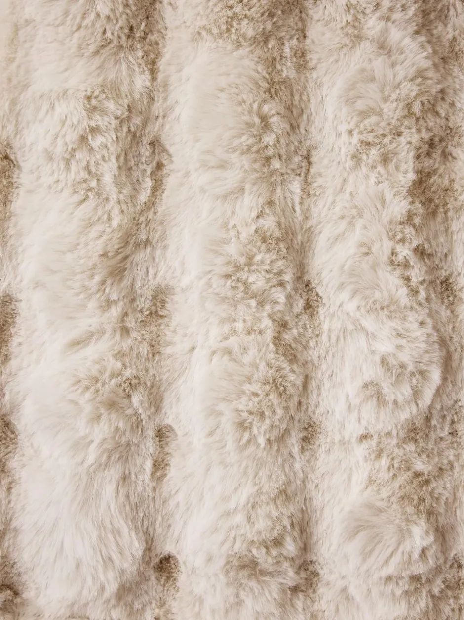Next Oyster Aspen Faux Fur Eyelet Lined Curtains Discount