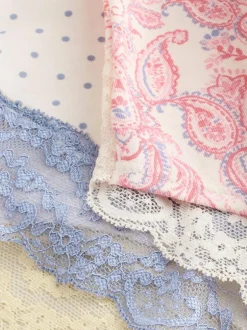 Next Paisley High Rise High Leg Cotton Lace Knickers 4 Pack Outlet
