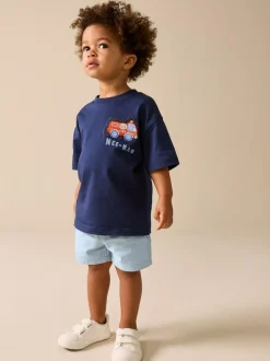 Next Pale Blue Pull On Shorts (3mths-7yrs) Sale