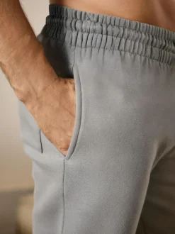 Next Pale Grey Brushback Heavyweight Open Joggers Online