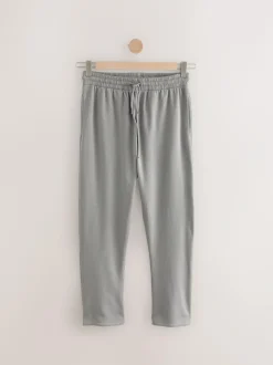 Next Pale Grey Brushback Heavyweight Open Joggers Online