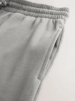 Next Pale Grey Brushback Heavyweight Open Joggers Online