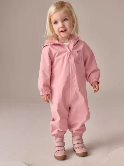 Next Pale Pink Waterproof Printed Puddlesuit (3mths-7yrs) Hot