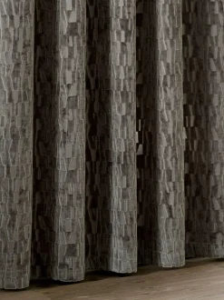 Paoletti Brown Manhattan Velvet Eyelet Curtains Online