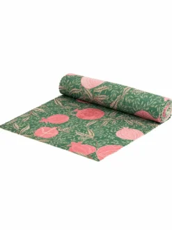 Paoletti Set of 4 Green Pomegranate Christmas Table Placemats & Large Table Runner New