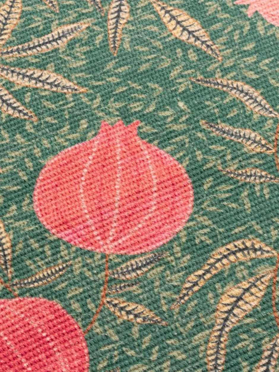 Paoletti Set of 4 Green Pomegranate Christmas Table Placemats & Large Table Runner New