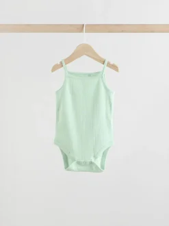 Next Pastel 5 Pack Vest Pointelle Baby Bodysuits Sale