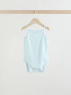 Next Pastel 5 Pack Vest Pointelle Baby Bodysuits Sale