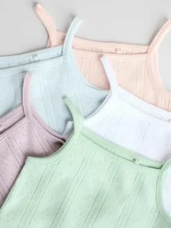 Next Pastel 5 Pack Vest Pointelle Baby Bodysuits Sale