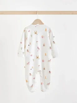 Next Pastel Character 5 Pack Baby Sleepsuits (0-2yrs) Discount