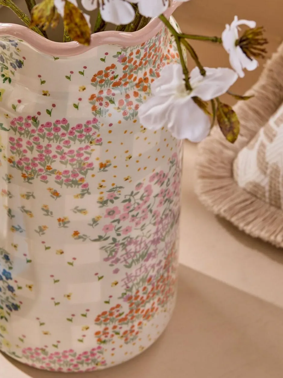 Next Pastel Patchwork Spring Floral Ceramic Vase Best