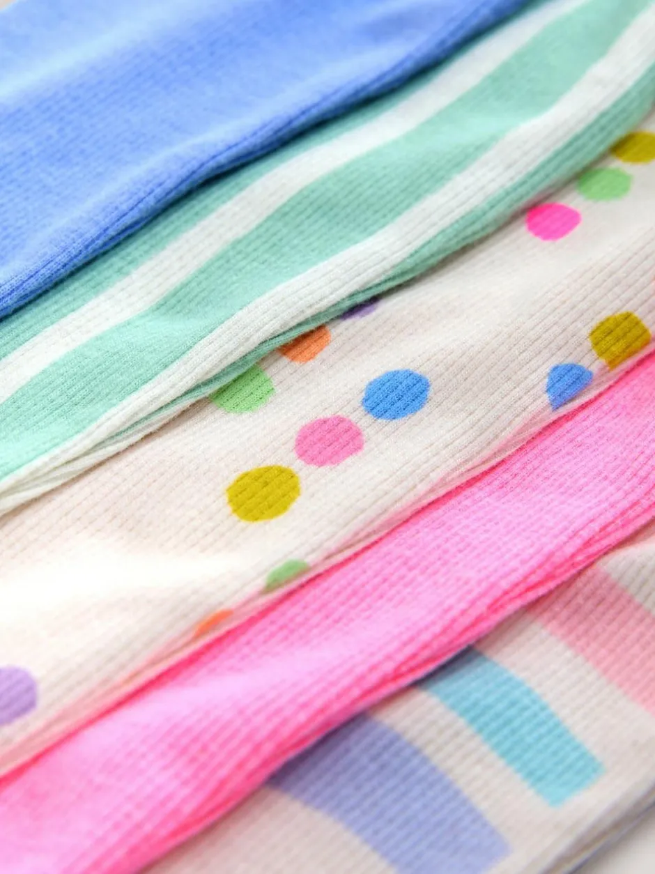 Next Pastel Rainbow Long Sleeve Rib Tops 5 Pack (3mths-7yrs) Outlet