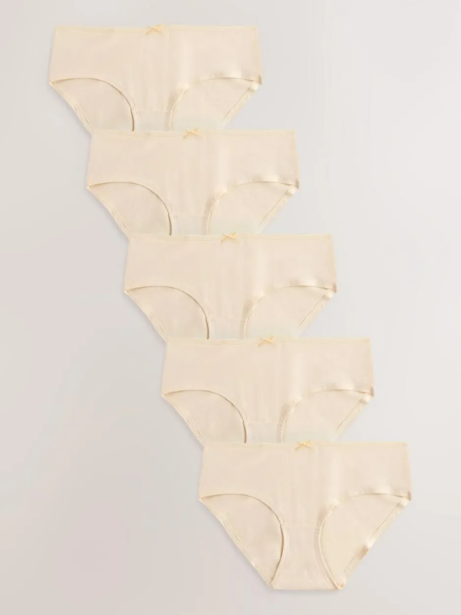 Next Pastel Rose Nude Boyshort Cotton Rich Knickers 5 Pack Outlet