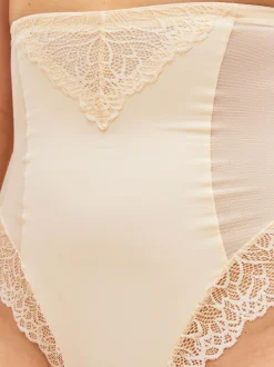 Next Super High Waist Thong Firm Tummy Control Shaping Briefs Pastel Rose Nude