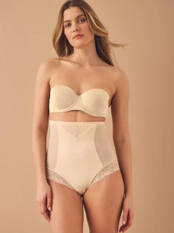 Next Super High Waist Briefs Firm Tummy Control Shaping Briefs Pastel Rose Nude Outlet