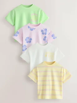 Next T-Shirts 4 Pack (3mths-7yrs) Pastel Clearance
