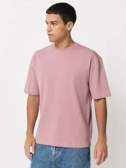 Next Relaxed Fit Heavyweight T-Shirts 5 Pack Pastels Green/Blue/Ecru/Slate/Pink Online