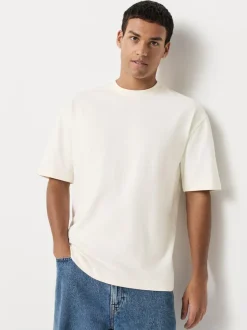 Next Relaxed Fit Heavyweight T-Shirts 5 Pack Pastels Green/Blue/Ecru/Slate/Pink Online