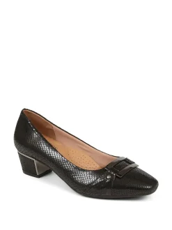 Pavers Heeled Court Shoes Black New