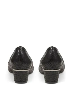 Pavers Heeled Court Shoes Black New