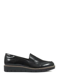 Pavers Black Ladies Slip-On Shoes Discount