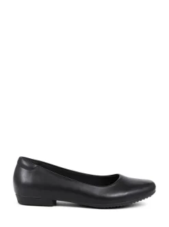 Pavers Black Pointed Toe Ballet Black Flats Hot