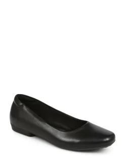 Pavers Black Pointed Toe Ballet Black Flats Hot