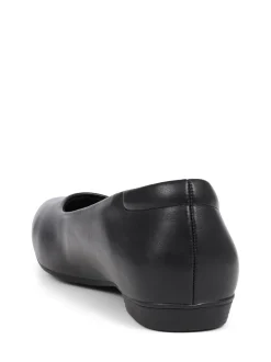 Pavers Black Pointed Toe Ballet Black Flats Hot