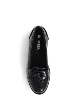 Pavers Black Smart Patent Loafers