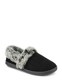 Pavers Warm Lined Memory Foam Slippers Black Outlet
