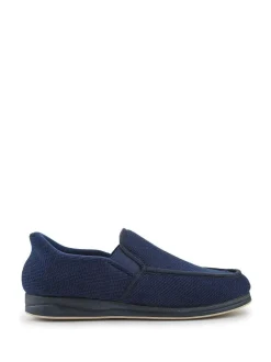Pavers Extra Wide Corduroy Slippers Blue Hot