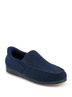 Pavers Extra Wide Corduroy Slippers Blue Hot