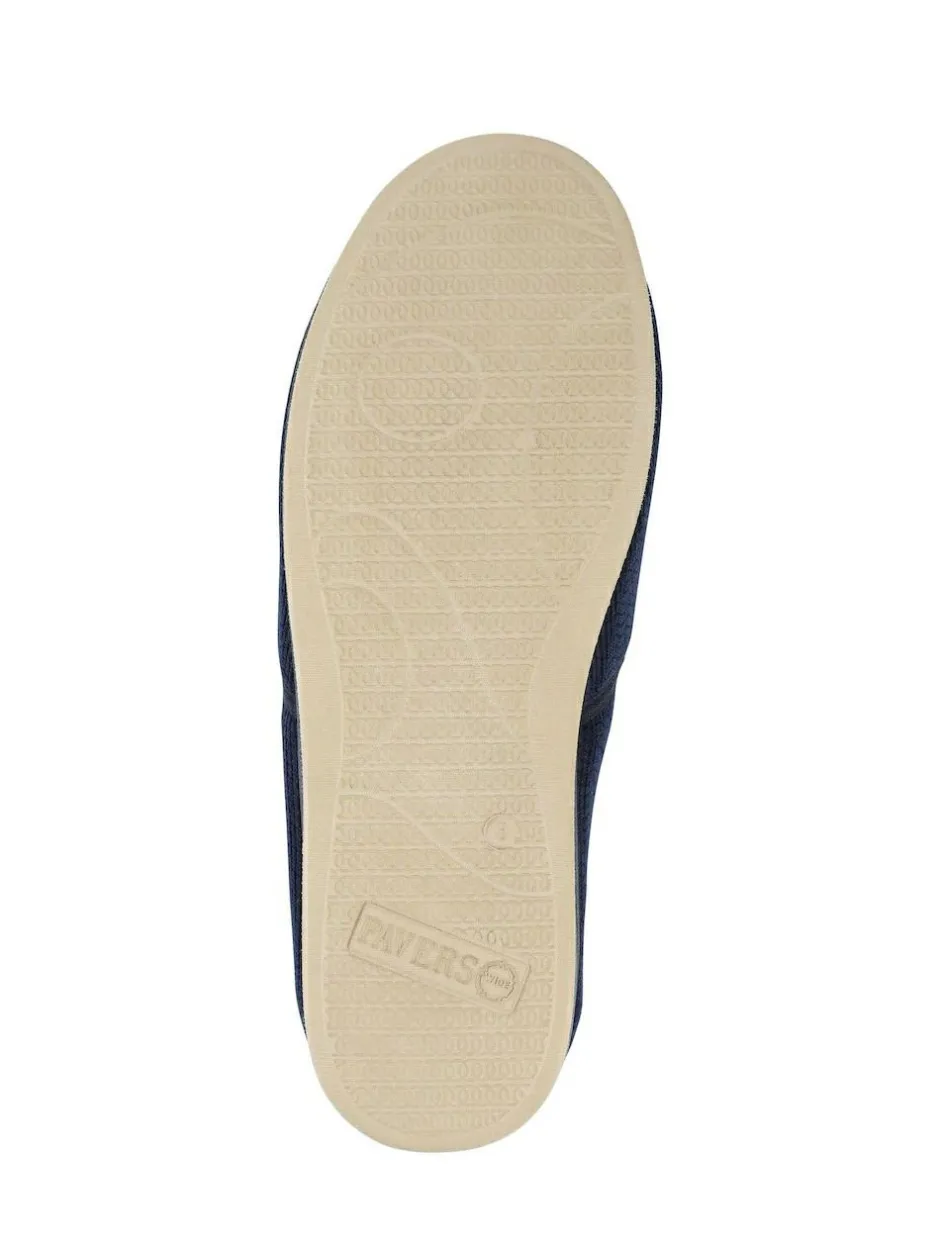 Pavers Extra Wide Corduroy Slippers Blue Hot