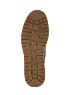 Pavers Wide Fit Leather Boots With Grip Sole Brown Hot